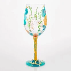Happy 65th Birthday Hand Painted Wine Glass(Happy 65th Birthday Hand Painted Wine Glass) -Glassware Store 6016991 4