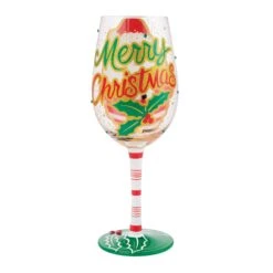 Here Comes Santa Claus Hand Painted Wine Glass(Here Comes Santa Claus Hand Painted Wine Glass)