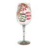 Warm Holiday Wishes Hand Painted Wine Glass(Warm Holiday Wishes Hand Painted Wine Glass)