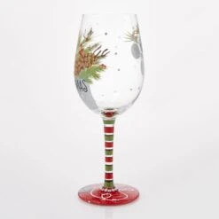 Best Christmas Ever Hand Painted Wine Glass(Best Christmas Ever Hand Painted Wine Glass) -Glassware Store 6017346 2