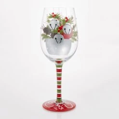 Best Christmas Ever Hand Painted Wine Glass(Best Christmas Ever Hand Painted Wine Glass) -Glassware Store 6017346 3