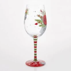 Best Christmas Ever Hand Painted Wine Glass(Best Christmas Ever Hand Painted Wine Glass) -Glassware Store 6017346 4