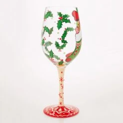 Stockings With Care Hand Painted Wine Glass(Stockings With Care Hand Painted Wine Glass) -Glassware Store 6017392 4