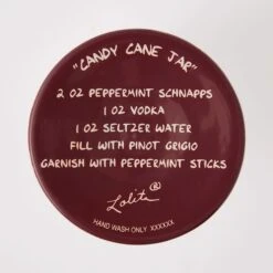 Candy Cane Jar Hand Painted Wine Glass(Candy Cane Jar Hand Painted Wine Glass) -Glassware Store 6017393 6