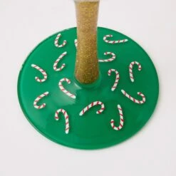 Santa's Chuggin' Along Hand Painted Wine Glass(Santas Chuggin Along Hand Painted Wine Glass) -Glassware Store 6017410 5