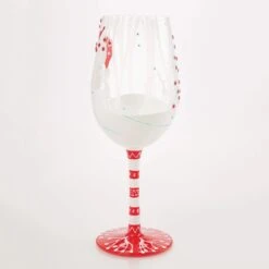 Crimson And Snow Hand Painted Wine Glass(Crimson And Snow Hand Painted Wine Glass) -Glassware Store 6017412 04