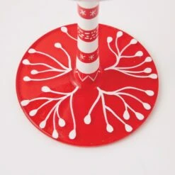 Crimson And Snow Hand Painted Wine Glass(Crimson And Snow Hand Painted Wine Glass) -Glassware Store 6017412 05