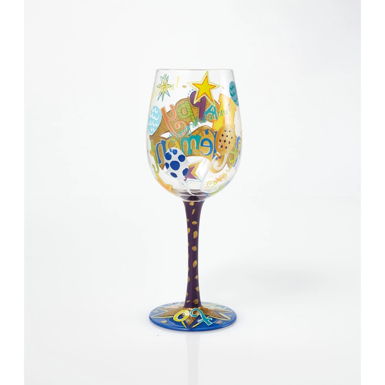 Lolita Happy Retirement Painted Wine Glass Gift(Wine Glass Happy Retirement) 2 Lolita Happy Retirement Painted Wine Glass Gift(Wine Glass Happy Retirement) - Image 2