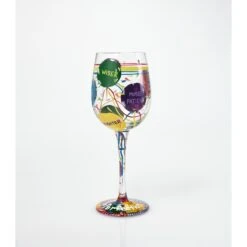 Lolita Aged To Perfection Birthday Artisan Painted Wine Glass(Wine Glass Aged To Perfection) -Glassware Store GLS11 5590A 2