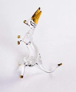 Clear And Gold Kangaroos -Glassware Store IMG 4751