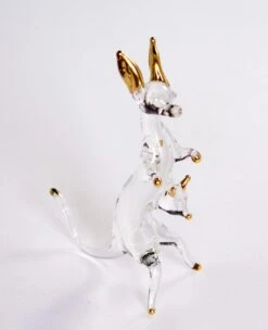 Clear And Gold Kangaroos -Glassware Store IMG 4754