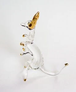 Clear And Gold Kangaroos -Glassware Store IMG 4757